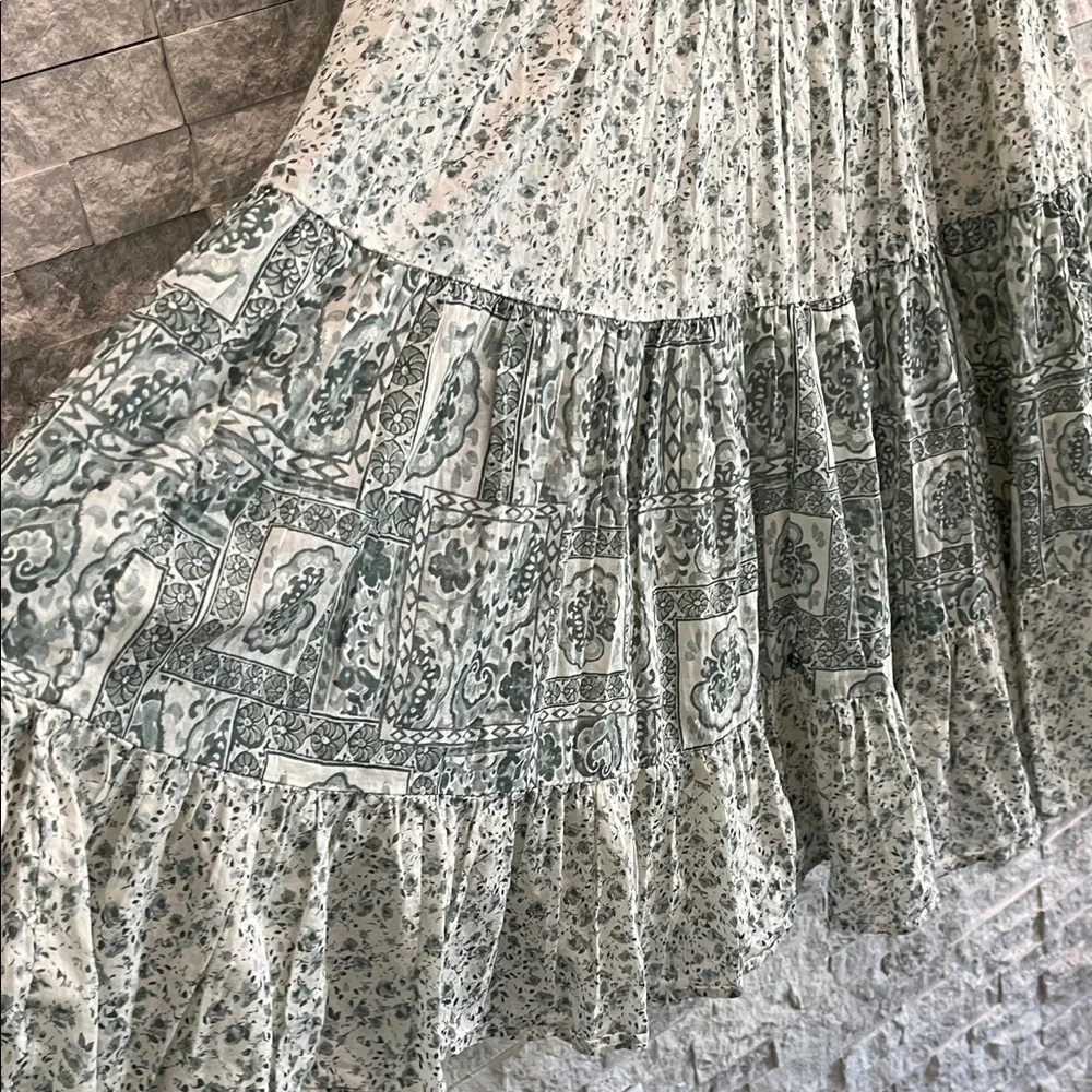 Abercrombie & Fitch Boho print Twist-Front Tiered Maxi Dress Sz-S